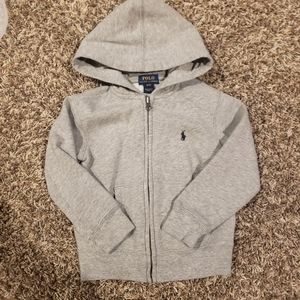 Grey Polo zip Hoodie 3t